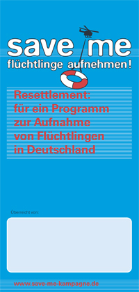 Faltblatt Resettlement, September 2008, Din A4 gefalzt, vierfarbig, kostenlos
