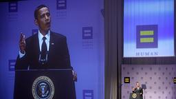 Obama beim Galadinner der Human Rights Campaign (Foto: AFP)