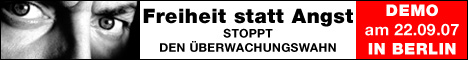 Demo gegen Sicherheits- und Überwachungswahn in Berlin am 22. September 2007...